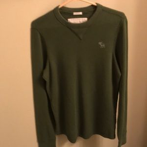 Abercrombie and Fitch thermal shirt forest green